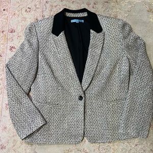 Antonio Melani silver tweed blazer with pockets size 12